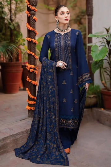 BQ-05I Unstitched 3PC Wool Marina